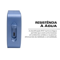 JBL Go Essential: Caixa de Som Bluetooth Portátil e à Prova D'água - Azul Vibrante - imagem 5