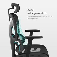 Cadeira Ergonômica YTC Mesh Azul ThunderX3 – Conforto e Estilo para Longas Jornadas - imagem 2