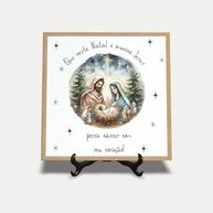 Quadro Azulejo 15x15cm Menino Jesus - Decoração Natalina com Toque Sagrado - imagem 4