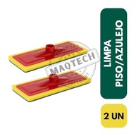 Kit 2 Rodo Esponja Espuma para Limpeza Pesada - Esfregão Mop Abrasivo Lava Piso e Azulejo Multiuso - imagem 4