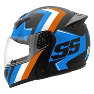 Capacete Mixs Gladiator Super Speed Azul/Laranja Brilhante - Segurança e Estilo para Sua Pilotagem (Tam. 60) - imagem 4