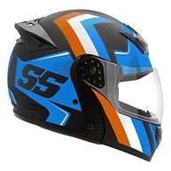 Capacete Mixs Gladiator Super Speed Azul/Laranja Brilhante - Segurança e Estilo para Sua Pilotagem (Tam. 60) - imagem 3