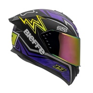 Capacete Moto Masculino Bieffe B12 Qtr Roxo Fosco Aerofólio - Segurança e Estilo - imagem 1