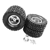 Kit 4 Pneus de Borracha Prata para Carros RC B14, B16, B24, B36, Q61 - Tração e Durabilidade Superior - imagem 3