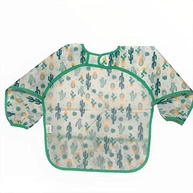Babador Manga Longa BLW Estampado - Kit com 2 Unidades Alce e Cactos | Impermeável e Confortável - imagem 4