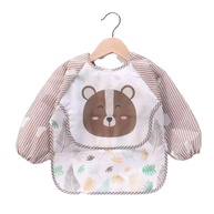 Babador Manga Longa Impermeável com Capuz e Catavento - Blw Urso Marrom - imagem 1
