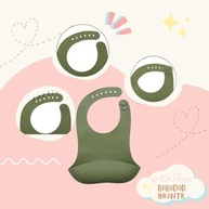 Babador Infantil de Silicone Ajustável - Coletor de Migalhas - imagem 4