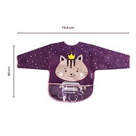 Babador Impermeável com Mangas Longas e Bolso Coletor Clingo Milky Rosa - Proteção Total para Bebês - imagem 3