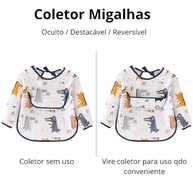 Babador Manga Longa BLW Proteção Dupla Impermeável Jacaré - imagem 3