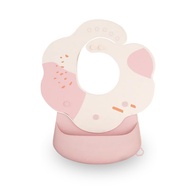 Babador de silicone para bebês com bolso "segura" alimentos e botões para ajuste de altura - formato Juba de Leão - LionLemon Store - imagem 1