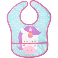 Buba Babador Com Bolso Unicórnio Colorido - Impermeável com Fechamento em Velcro - imagem 1