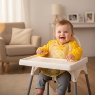Babador de Bebê com Manga Longa Estampado Impermeável - Segurança e Estilo na Alimentação - imagem 3