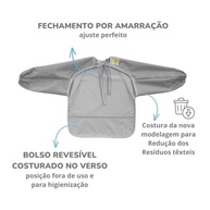 Babador Manga Longa Impermeável - Babador Blw Com Mangas - imagem 5