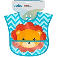 Babador Leão Buba Impermeável com Bolso – Proteção Prática para a Alimentação do Bebê - imagem 1