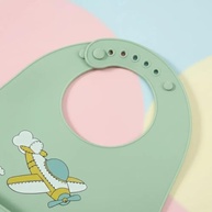 Babador de Silicone para bebês com pega migalhas Impermeável - imagem 5