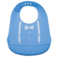 Buba Babador de Silicone com Pega Migalhas - Menino Azul | Proteção e Estilo para Refeições - imagem 1