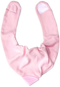 Babador Bandana Impermeável Rosa com Mordedor - Clingo - imagem 3