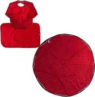 Kit Tapete BLW + Babador Manga Longa + Extensor Cobre Pernas - Proteção Total para Refeições (Vermelho) - imagem 2