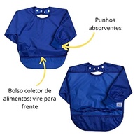 Kit 3 Babadores Manga Longa Impermeáveis BLW - Proteção Total Contra Manchas - imagem 5