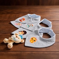 5 babadores, bandana 100% algodão para meninos e meninas, conjunto absorvente macio para dentição e baba - imagem 5
