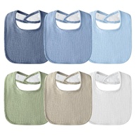 Babadores de musselina, pacote com 6, babadores bandana para bebês meninas, meninos, recém-nascidos, baba e dentição (macaron-azul) - imagem 1