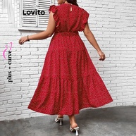 Vestido Plus Size Lovito: Elegância com Babados - imagem 2