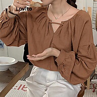 Blusa Lovito Mocha: Renda & Babados - imagem 2