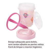 Copo de Treinamento Patrulha Canina Baby 330ml Rosa - Seguro e Divertido para Bebês - imagem 5
