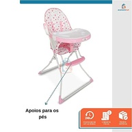 Cadeira de Alimentação Flash Baby Rosa - Conforto e Segurança para Bebês - imagem 5