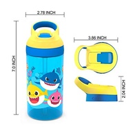 Garrafa Infantil Baby Shark Zak Designs - 473ml com Canudo, Alça e Design à Prova de Vazamento - imagem 4