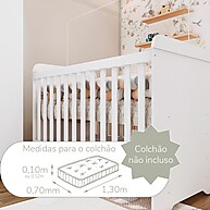 Berço 3 em 1 Gabrielle com Cômoda – Quarto Infantil Carolina Baby - imagem 2