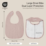 GLLQUEN BABY Babadores de musselina para meninos e meninas, pacote com 8, babadores ajustáveis para babar e dentição babadores bandana de algodão - imagem 5