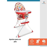 Cadeira de Alimentação Flash Baby Style Vermelha - Conforto e Segurança para Bebês - imagem 5