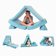 Freso Baby Soft Play Sofá de Brincar Infantil Montessori Verde - 4 Peças Modulares Macias e Estimulantes - imagem 1