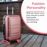 Capas de Roda de Bagagem Rosa em Silicone (8 Peças) - Proteção e Silêncio para Suas Viagens - imagem 5