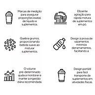 Coqueteleira Shaker Sem Rede 500ml – Shake Perfeito sem Bagunça - imagem 2