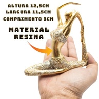 Bailarina Decorativa Dourada - Estátua Elegante para Decoração de Ambientes Zen e Modernos - imagem 4