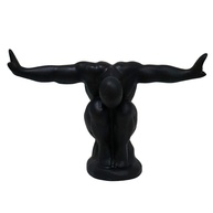 Estatueta Abstrata Homem Cabeça Baixa com Braços Abertos - Escultura Contemporânea para Decoração de Escritório - imagem 1