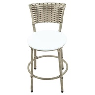 BANQUETA BAIXA ENCAPADA PARA COZINHA E ÁREA GOURMET - DESIGN E CONFORTO PARA SUA CASA (BRANCO) - imagem 2