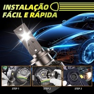Kit 2 Lâmpadas LED H4 20.000 Lúmens 6500K: Farol Alto e Baixo em 1! - imagem 5