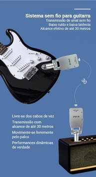 Sistema Sem Fio Profissional 2.4GHz para Guitarra e Baixo: Som Cristalino e Liberdade Total - imagem 4