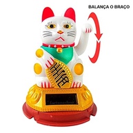 Gato da Sorte Maneki Neko Oriental com Balanço Solar - Decore e Atraia Boa Sorte - imagem 3