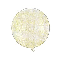 Balão Bubble com Glitter Amarelo: Decore com Magia! - imagem 1