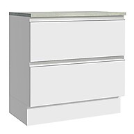 Balcão Armário de Cozinha 80 cm Branco – Prático e Espaçoso - imagem 1