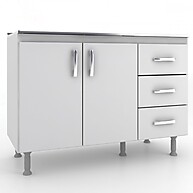 Balcão Cozinha 2 Portas e 3 Gavetas – CZ601 Evidência - imagem 1