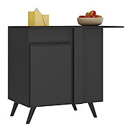 Balcão Cozinha Canto 1 Porta Preto – Espaço e Estilo na Sua Cozinha - imagem 1