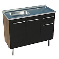 Balcão de Cozinha 105cm Emilly: Praticidade e Estilo - imagem 1