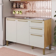 Balcão de Cozinha 120cm: Organize com Estilo! - imagem 1