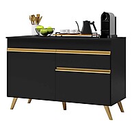 Balcão de Cozinha 120cm Veneza: Preto e Funcional! - imagem 1