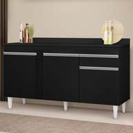 Balcão de Cozinha 150cm: Dakota Preto Lumil - imagem 1